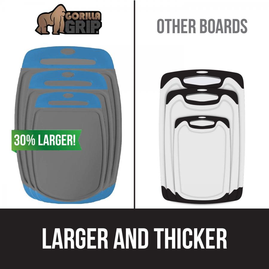 Gorilla Grip Oversized Cutting Board, 3 Piece