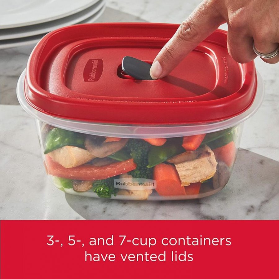 Easy Find Vented Lids Food Storage, Set of 8